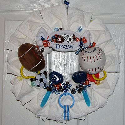 Sports Diaper Wreath.JPG - All Sports Diaper Wreath